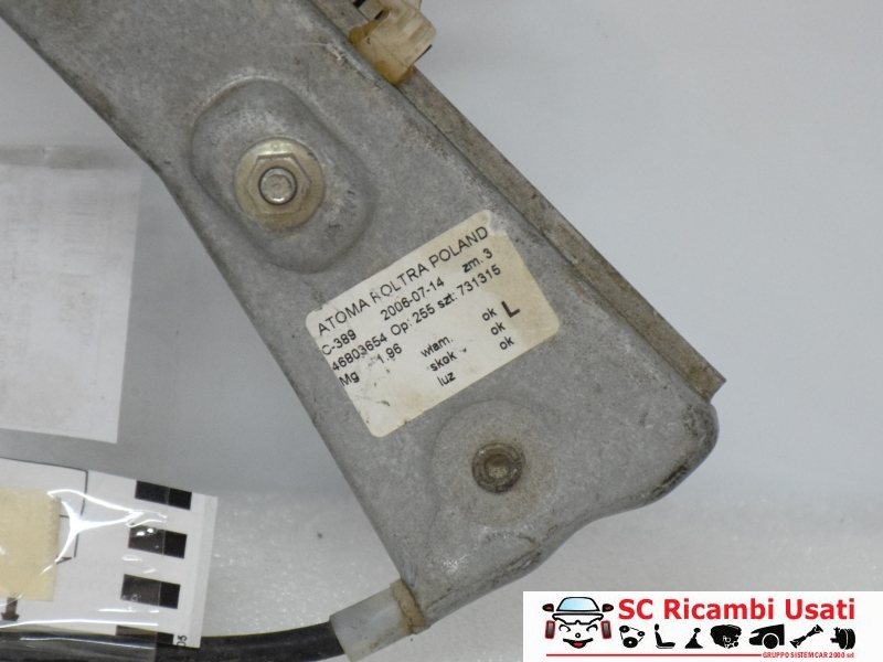 Alzavetro Posteriore Sinistro Sx Fiat Panda 46803654 - 10482 Alzavetro Posteriore Sinistro Sx Fiat Panda 46803654 - 10482