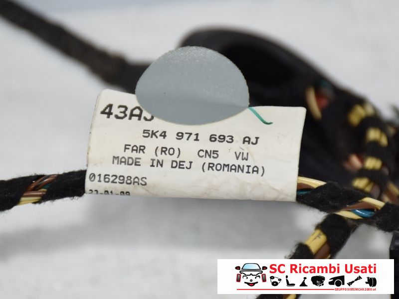 Cablaggio Porta Posteriore Sinistra Vw Golf 6 5K4971693AJ - 07946 Cablaggio Porta Posteriore Sinistra Vw Golf 6 5K4971693AJ - 07946