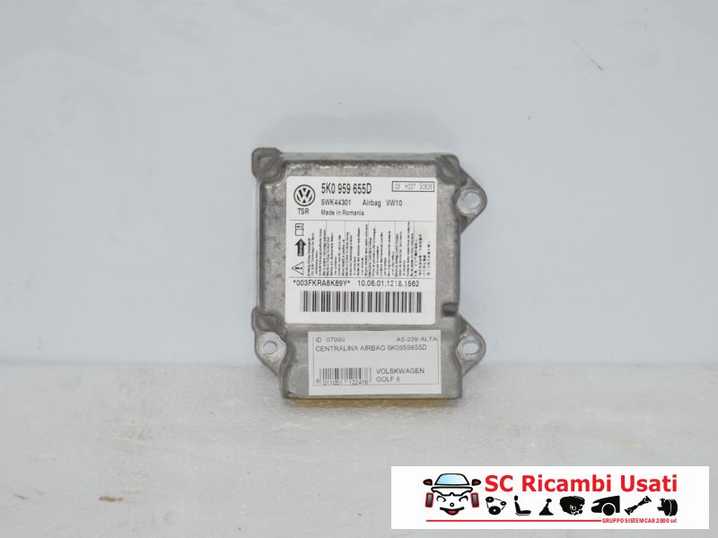 Centralina Airbag Volkswagen Golf 6 5K0959655D - 07990 Centralina Airbag Volkswagen Golf 6 5K0959655D - 07990