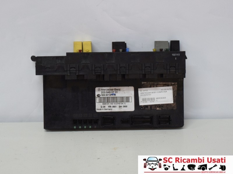 Body Computer Mercedes Classe C W203 A2035450701 - 09705