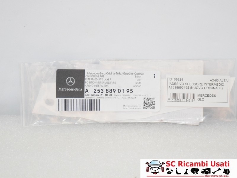 Adesivo Spessore Mercedes Glc 250d (nuovo) A2538890195 - 09929 Adesivo Spessore Mercedes Glc 250d (nuovo) A2538890195 - 09929
