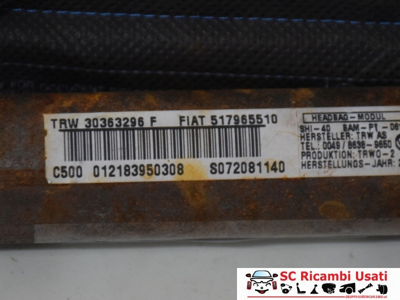AIRBAG A TENDINA LATO SINISTRO FIAT Grande Punto 1° Serie 51796551 (05>08)