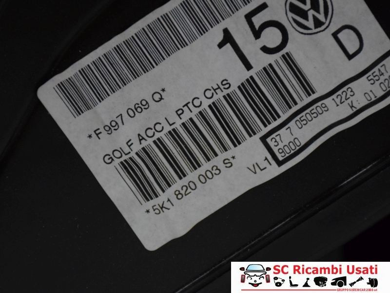 STUFA VOLKSWAGEN Golf 6 Berlina 1K1820308B (08>12)
