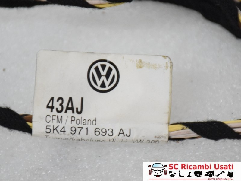 IMPIANTO ELETTRICO (CABLAGGIO) PORTA POSTERIORE SX VOLKSWAGEN Golf 6 Berlina 5K4971693AJ (08>12)