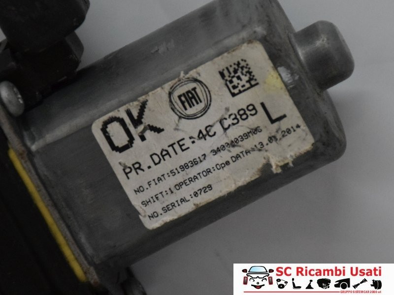 MECCANISMO ALZAVETRO ANT. SX FIAT Panda 3° Serie 51983617 (12>)