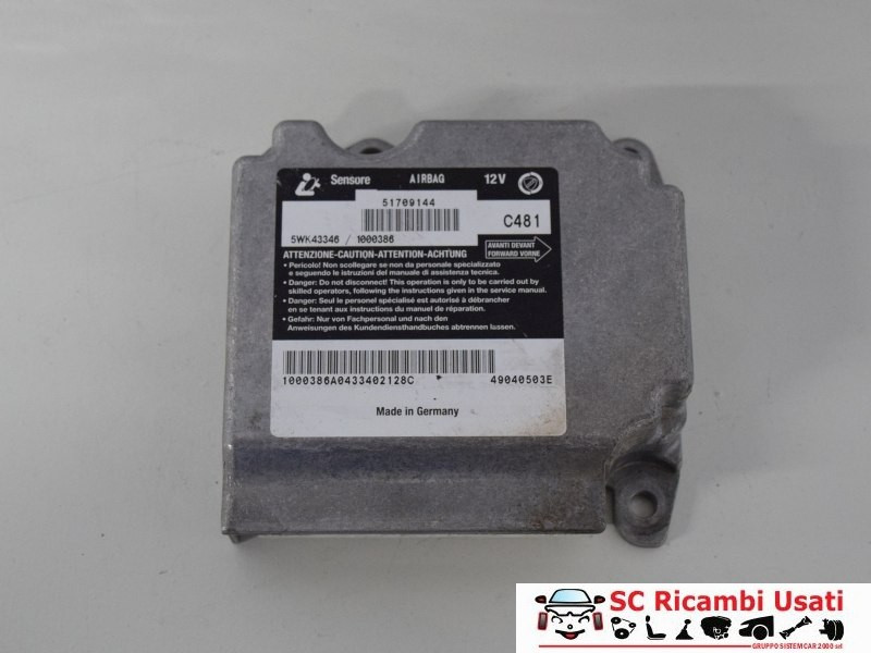 CENTRALINA AIRBAG FIAT Stilo Berlina 5P 51709144 (01>10)