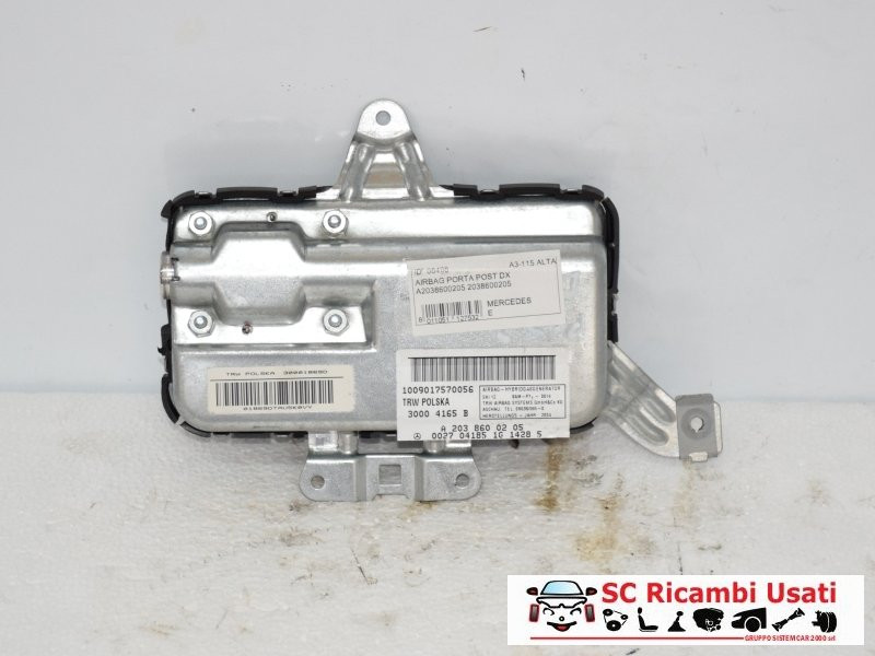 AIRBAG PORTA POSTERIORE DESTRA MERCEDES Classe E Berlina W211 2° Serie A2038600205 (07>)