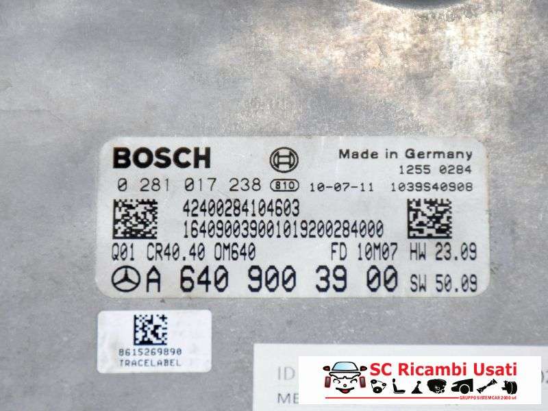 Centralina Motore Mercedes Classe A 2.0 Cdi A6409003900 6409003900 - 01826 Centralina Motore Mercedes Classe A 2.0 Cdi A6409003900 6409003900 - 01826