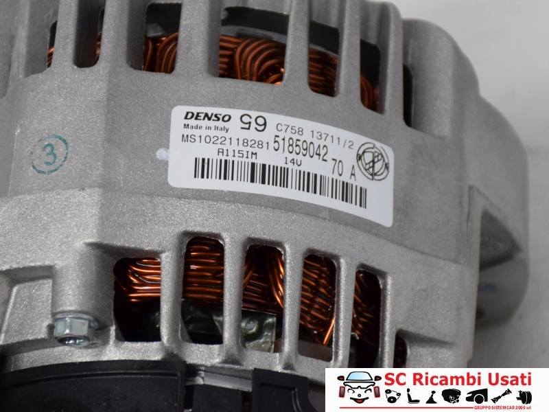 Alternatore 1.4 70cv Benzina Fiat 500 (nuovo) 51859042 - 03339 Alternatore 1.4 70cv Benzina Fiat 500 (nuovo) 51859042 - 03339