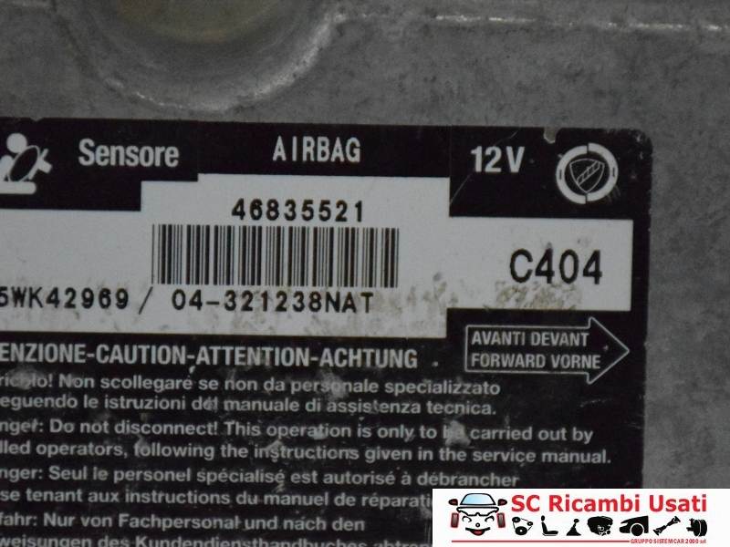 Centralina Airbag Fiat Stilo 46835521 - 00337 Centralina Airbag Fiat Stilo 46835521 - 00337