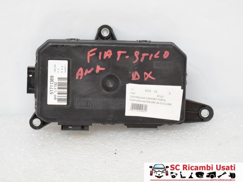 Centralina Porta Anteriore Destra Dx Fiat Stilo 51711369 - 03433 Centralina Porta Anteriore Destra Dx Fiat Stilo 51711369 - 03433