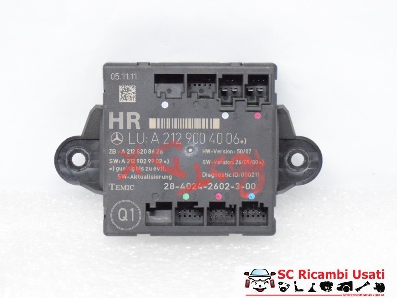 Centralina Porta Posteriore Dx Mercedes Classe C A2129004006 - 03438 Centralina Porta Posteriore Dx Mercedes Classe C A2129004006 - 03438