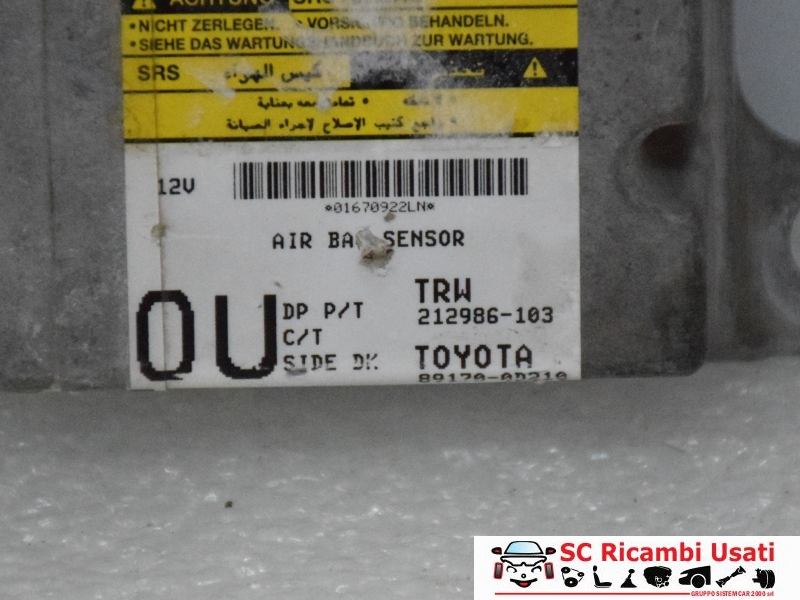 Centralina Airbag Toyota Yaris 891700D210 - 00346 Centralina Airbag Toyota Yaris 891700D210 - 00346