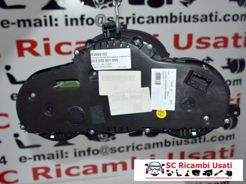 Quadro Strumenti Fiat 500x 1.6 E-Torq 52093102 - 04948 Quadro Strumenti Fiat 500x 1.6 E-Torq 52093102 - 04948