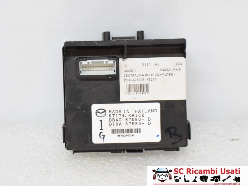 Body Computer Abarth 124 Spider DB4G67560B KT174 - 05714 Body Computer Abarth 124 Spider DB4G67560B KT174 - 05714