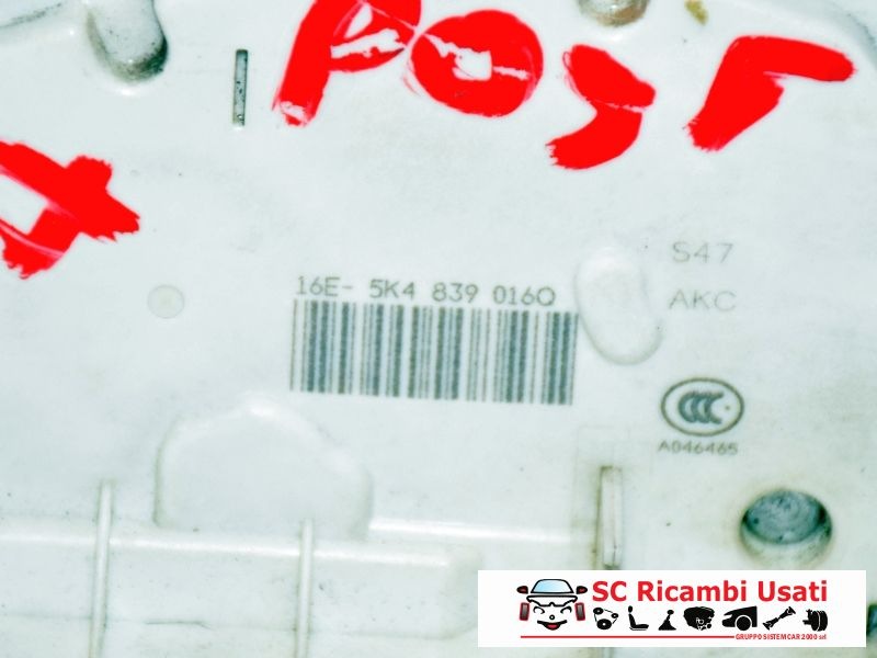 Serratura Posteriore Destra Vw Golf 7 5K4839016R - 06080 Serratura Posteriore Destra Vw Golf 7 5K4839016R - 06080