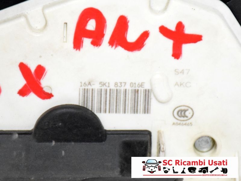 Serratura Anteriore Destra Vw Golf 7 5K1837016E - 06110