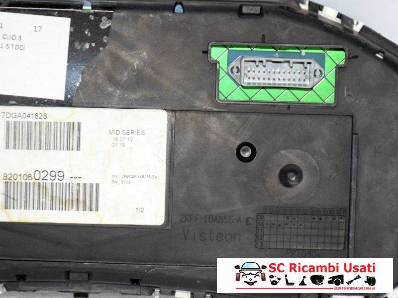 Quadro Strumenti Renault Clio 3 1.5 Dci 8201060299 - 06329 Quadro Strumenti Renault Clio 3 1.5 Dci 8201060299 - 06329