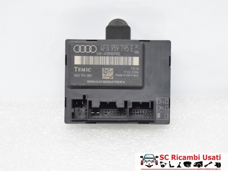 Centralina Porta Posteriore Sx Audi A6 C6 4F0959795 - 00653