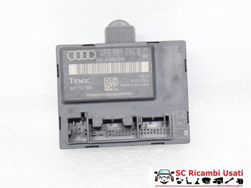 Centralina Porta Posteriore Dx Audi A6 C6 4F0959794 - 00654 Centralina Porta Posteriore Dx Audi A6 C6 4F0959794 - 00654