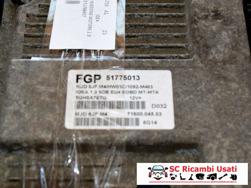 Centralina Motore Fiat Idea 1.3 Multijet 51775013 51768657 - 06759
