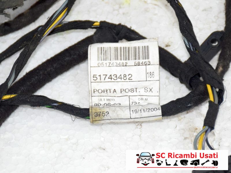 Cablaggio Porta Posteriore Sinistra Fiat Multipla 51743482 - 07227