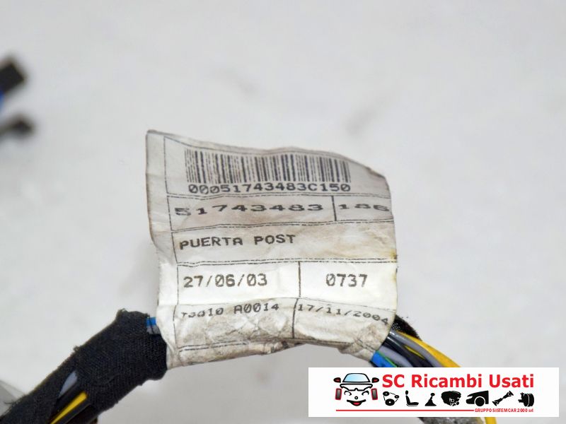 Cablaggio Porta Posteriore Destra Fiat Multipla 51743483 - 07236
