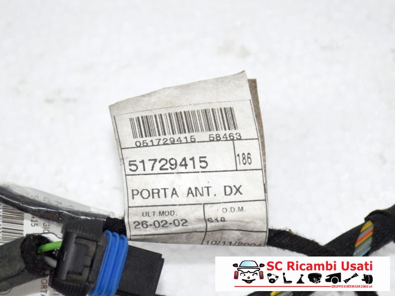 Cablaggio Porta Anteriore Destra Fiat Multipla 51729415 - 07251 Cablaggio Porta Anteriore Destra Fiat Multipla 51729415 - 07251