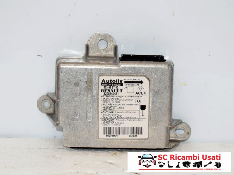 Centralina Airbag Renault Scenic 8200340431 - 07416 Centralina Airbag Renault Scenic 8200340431 - 07416