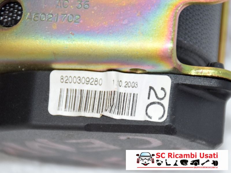 Cintura Di Sicurezza Centrale Renault Scenic 8200309280 - 07466