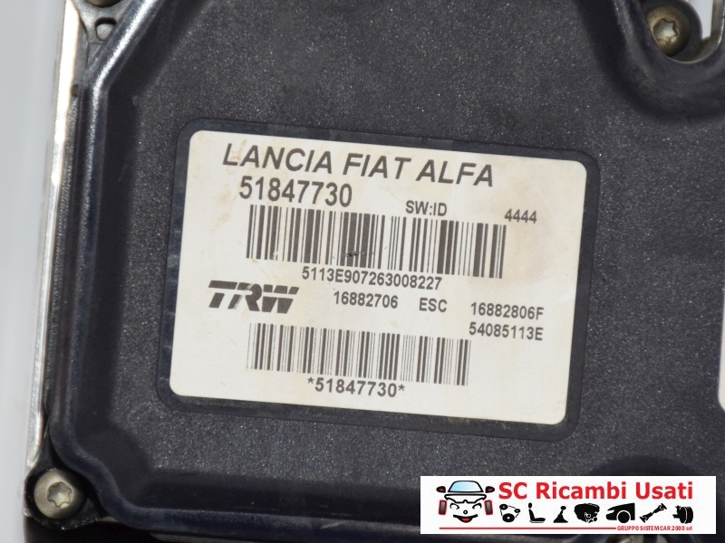 Centralina Abs Lancia Delta 51847730 71752910 71752820 - 07758 Centralina Abs Lancia Delta 51847730 71752910 71752820 - 07758
