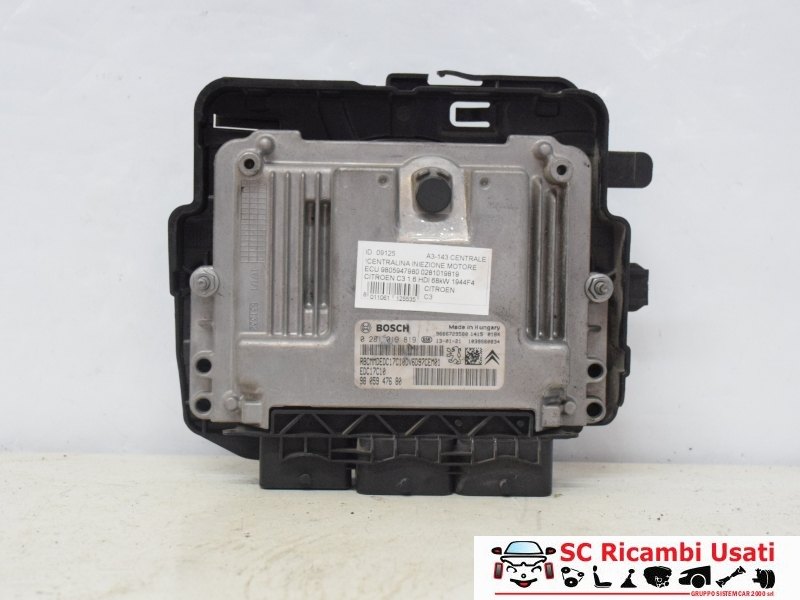 Centralina Motore Citroen C3 1.6 Hdi 9805947980 - 09125 Centralina Motore Citroen C3 1.6 Hdi 9805947980 - 09125