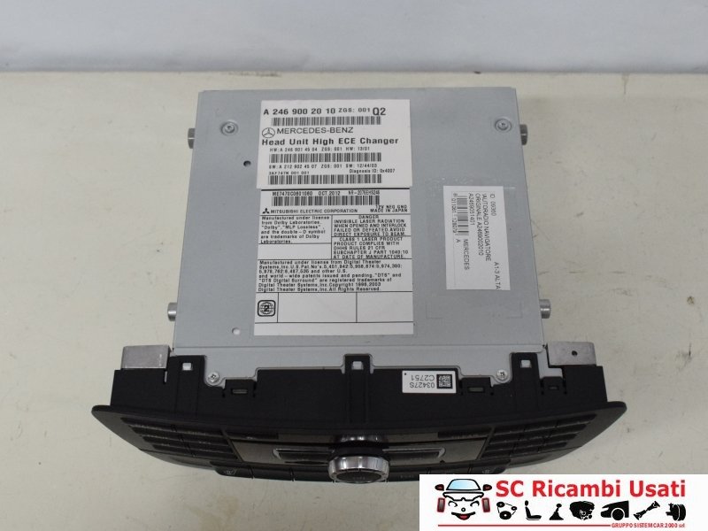 Autoradio Navigatore Mercedes Classe A W176 A2469002010 A2469051401 - 09360 Autoradio Navigatore Mercedes Classe A W176 A2469002010 A2469051401 - 09360