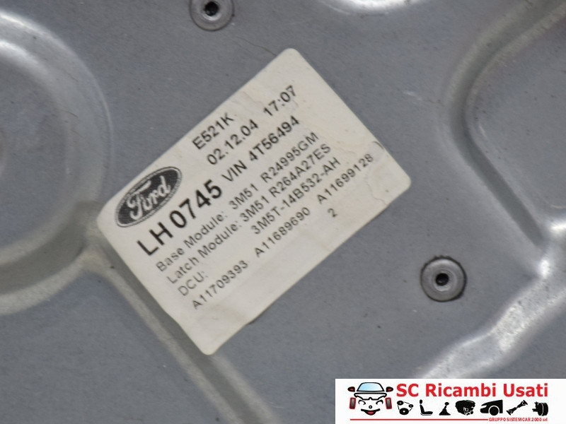 MECCANISMO ALZAVETRO POST. SX FORD C - Max Serie 3M51R24995GM (03>07)