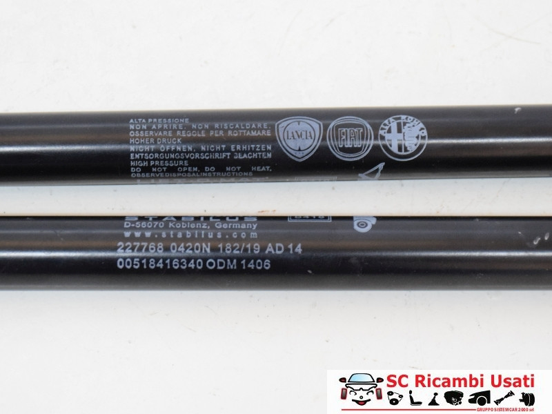 PISTONCINI COFANO POST. FIAT Panda 3° Serie 51841634 (12>)