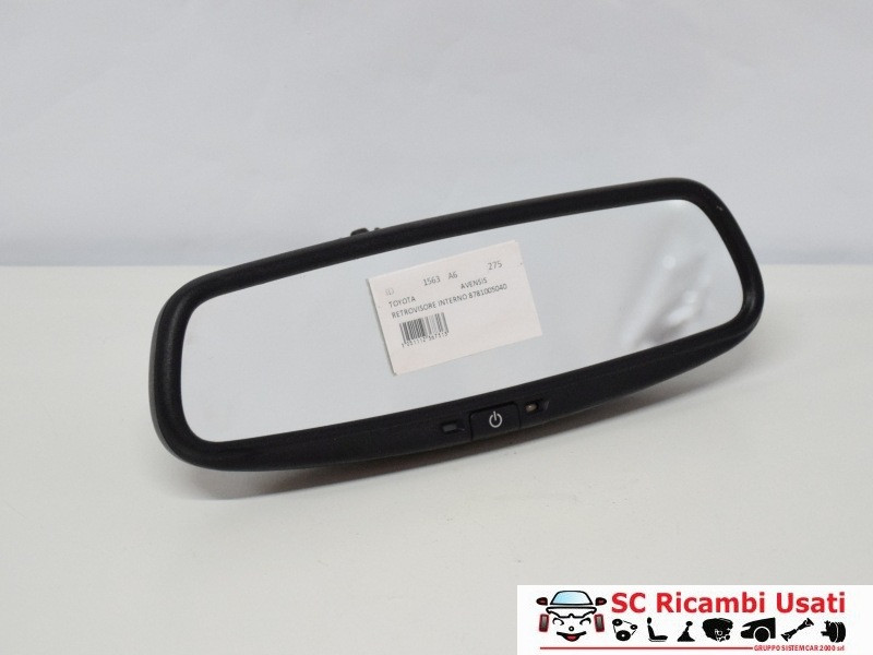 SPECCHIETTO RETROVISORE INTERNO TOYOTA Avensis S. Wagon 2° Serie 8781005040 (03>08)