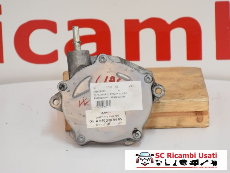 A6402300365 A6402300365 DEPRESSORE FRENI POMPA A VUOTO MERCEDES Classe A W169 4° Serie diesel