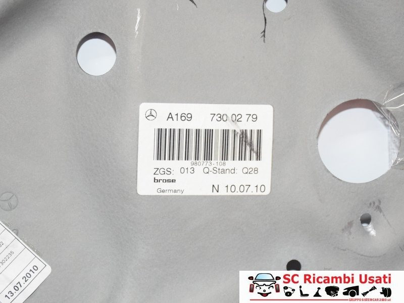 MECCANISMO ALZAVETRO POST. DX MERCEDES Classe A W169 4° Serie A1697300279 (08>)