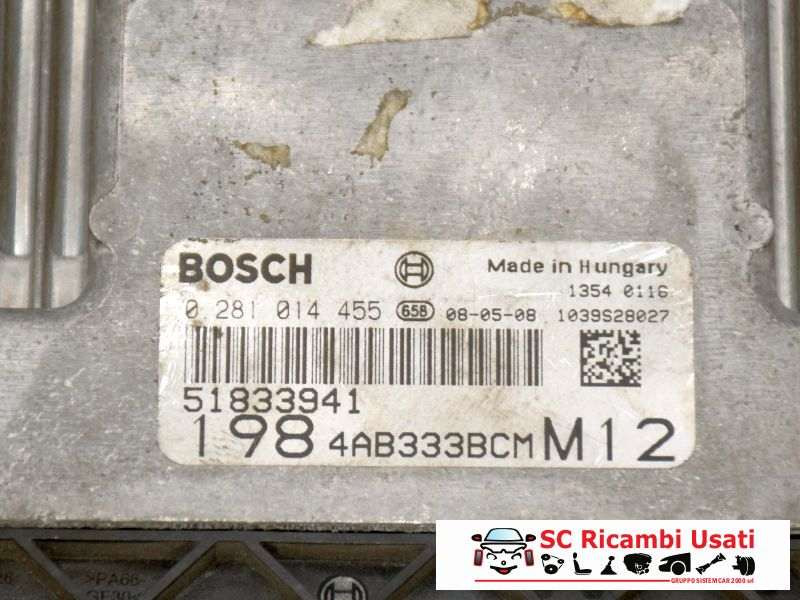 51833941 51833941 CENTRALINA MOTORE FIAT Bravo 2° Serie diesel