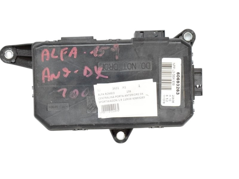 CENTRALINA PORTA DX PASSEGGERO ALFA ROMEO 159 Berlina Serie (939_) 60693263 (05>11)