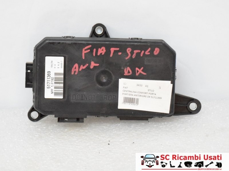 CENTRALINA PORTA DX PASSEGGERO FIAT Stilo Berlina 5P 51711369 (01>10)