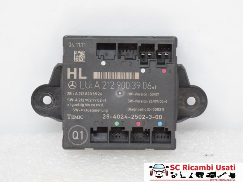 CENTRALINA PORTA POSTERIORE SX MERCEDES Classe C Berlina W204 2° Serie A2129003906 (11>)