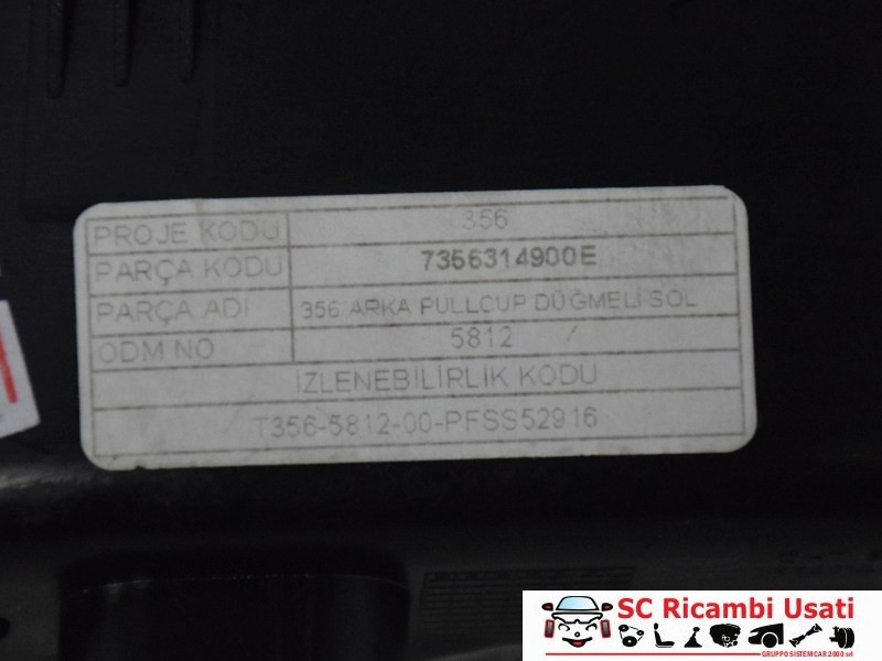 PULSANTE ALZAVETRO POSTERIORE SINISTRO FIAT Tipo Serie (356_) Station Wagon 735632355 (16>)