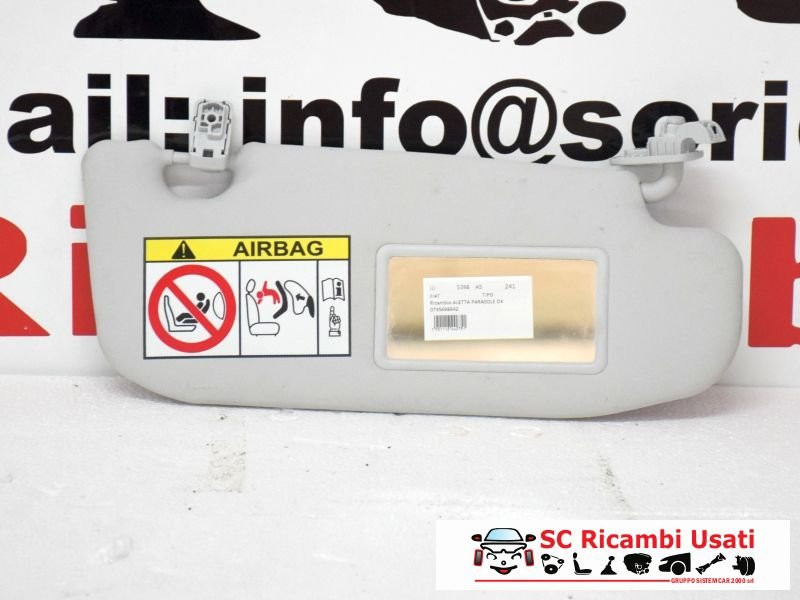 PARASOLE ALETTA LATO PASSEGGERO FIAT Tipo Serie (357) Berlina 735698942 (16>20)