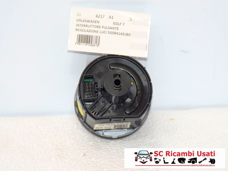 PULSANTE REGOLAZIONE ALTEZZA FARI VOLKSWAGEN Golf 7 Berlina 5G0941431BD (12>)