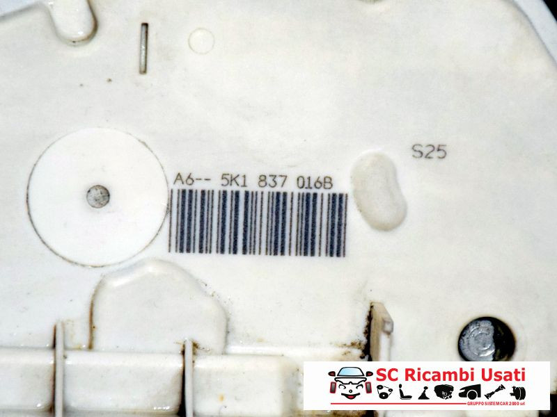 SERRATURA ANTERIORE DESTRA VOLKSWAGEN Golf 6 Berlina 5K1837016H (08>12)
