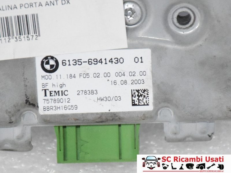 CENTRALINA PORTA DX PASSEGGERO BMW Serie 5 E60 6941430 (03>10)