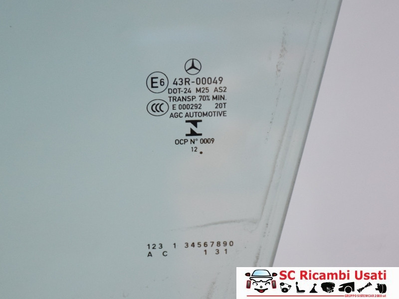 VETRO SCENDENTE ANTERIORE SINISTRO MERCEDES Classe A Serie (W176) (12>18)