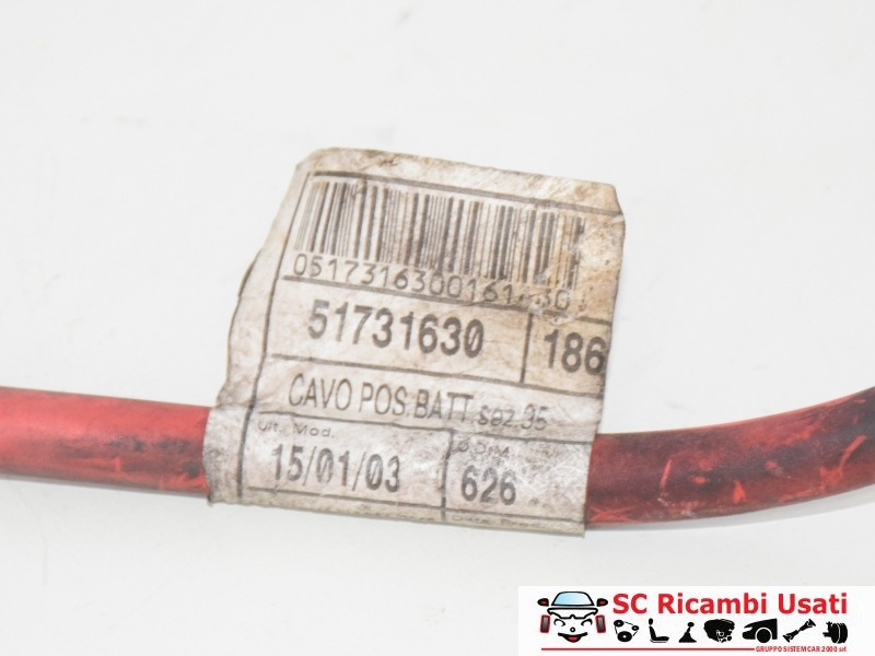 Cavo Batteria Positivo Fiat Multipla 1.9 Jtd 51731630 51818625 - 12362 Cavo Batteria Positivo Fiat Multipla 1.9 Jtd 51731630 51818625 - 12362