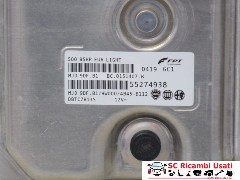 Centralina Motore Fiat 500 1.3 Multijet 55274938 - 16350